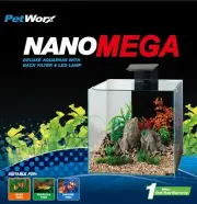Petworx Nano Mega Aquarium 90L Filter & Lighting