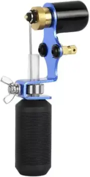 NUZAMAS Tattoo Machine Kit - Shader & Liner Rotary Gun for Body Art - Blue