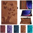 Leather Butterfly Cat Tablet Case For Samsung Galaxy Tab A9 8.7" A9 Plus 11"