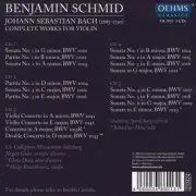 BENJAMIN SCHMID JOHANN SEBASTIAN BACH: COMPLETE WORKS FOR VIOLIN NEW CD