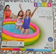 NIB - INTEX - 58"X13" - SUNSET GLOW POOL - INFLATABLE