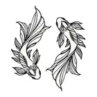 Traditional Scroll Patterned Koi Fish Wall Decor Safe and Elegant Design