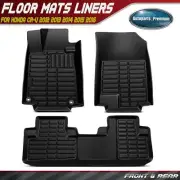 3x Front & Rear Black Floor Mats Liners for Honda CR-V 2012 2013 2014 2015 2016 (for: Honda)