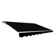 NNEDSZ Outdoor Folding Arm Awning Retractable Sunshade Canopy Black 3.0m x 2.5m