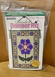 BEADED BANNER KIT "SPRING FLOWER" BY THE BEADERY CRAFT PRODUCTS NEW