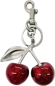 [Homiliky] Cute Cherry Keychain Bag Charms,Gold Plated Cherry Bag Charm Car Cherry Accessories Kawaii Y2K Accessory Keychian Purse Charm Car Keys Women Girls Purse Gift