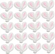 Easter Bunny Ears, 20Pcs Rabbit Ears, 1.57x1.18 Soft Felt Bunny Ears, Cute Easter Bunny Ears, DIY Animal Ear Headbands, Mini Bunny Ear Ornament for Craft Hair Clips, Bunny Ears
