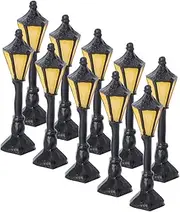 10Pcs Mini Model Lamp Decor Durable for Garden Shop and Themed Parties Creative Decorative Sand Table Accessory