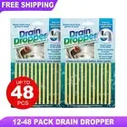 12-48 PCS Drain Cleaner Stick Dropper Smell Clear Block Odor Free Kitchen Clean