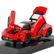 Catzon 1:32 Model Sports Car with Light & Sound Pull Back Toy for Boys-Red