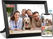 Digital Photo Frame, YOUYU 10.1" WiFi Digital Picture Frame, HD IPS Touch Screen,32GB Memory, Auto-Rotate, Electronic Picture Frame Share Photos and Videos Instantly via Uhale App from Anywhere-Black