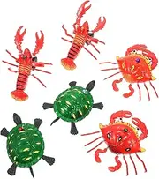 CORHAD 6pcs Pull String Cartoon Sea Animal for Interactive Animal Pull Safe Plaything for Parent Bonding Activities