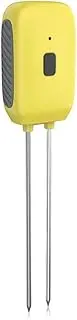 Soil Meter Plant Water Sensor Temperature and Humidity Alarm IPX5 Dual-Needle Soil Tester Gardening for Lawn Farm Garden Indoor Use