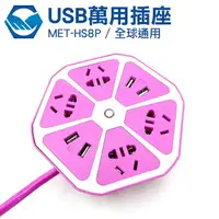 在飛比找樂天市場購物網優惠-MET-HS8P 雙USB平面式電源插座 插頭轉換 USB充