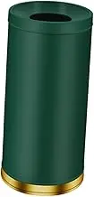 Pitycbo Open Top Garbage Can in Stainless Steel Designed for Home and Hotel Use, Green, as described