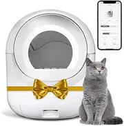 Advwin Self Cleaning Cat Litter Box, Automatic Smart Cat Litter Box with WiFi App Control, Anti-Pinch & Odor-Removal, 60L Extra Large Capacity Cat Litter Box for Multiple Cats, with Garbage Bags