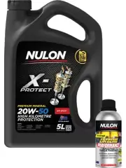 Nulon X-Protect 20W-50 Mineral Engine Oil 5L + Engine Treatment 500ml