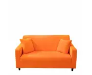 Slipcovers 3 Seater Sofa Cover Plain Orange Elastic Stretchable Slipcover For Living Room