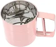 BESTonZON Stainless Steel Crank Handle Flour Sifter, Hand Press Flour Sieve Baking Sifter Powdered Sugar Sifter Hand Flour Sifter Kitchen Sifter Flour Duster Hand Strainer