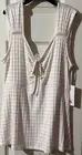 Candies Women SZ S Pink & White Tank Top Rayon Blend Trendy Hip Y2K Cottagecore