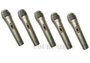 5 Pack Lot, Dynamic Uni-Directional Wired Microphone Mic 10ft Cord DJ PA Karaoke