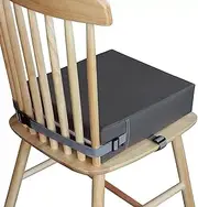 Booster Seat Dining Chair,Toddler Booster Seat for Dining Chair,Kids BoosterSeat for Dining Table,Portable Toddler Booster Cushion for Dining Table (Dark Gray)
