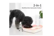 2-in-1 Pet Feeder Automatic Water Dispenser Detachable Cat Dog Feeding Bowl Set