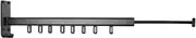 Wall Mounted Drying Rack Multifunctional Clothes Hanger Retractable Foldable Wall Hanging Drying Rack Coat Hangers(Black,Single Rod)