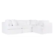 Birkshire Slip Cover Modular Sofa - White Linen Option 1