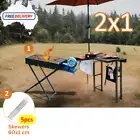 2 in 1 -Medium Charcoal BBQ Grill Bundle + Skewers (60cm x 1cm) - Free Postage