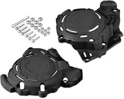 SLAVIK Compatible With 2024 EXC 300 EXC 250 XCW 300 XCW 250 Engine Clutch Cover Ignition Guard Protector Compatible With TE 300 TE 250 2024(Black)