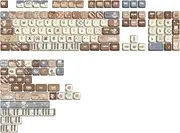 YUNZII Dye-Sub PBT Keycap Set, Mao Profile, 142 Full Keys Cute Cat Shape Custom Keycaps with Key Puller for Cherry Gateron MX Switches Mechanical Gaming Keyboard (Kitten Recital)