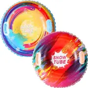 3 Pack Inflatable Snow Tubes Sleds - 35'' Big Snow Tubes for Sledding Heavy Duty