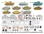 Peddinghaus 1/72 German Tank Markings Battle of Kursk 1943 WWII (10 tanks) 2100