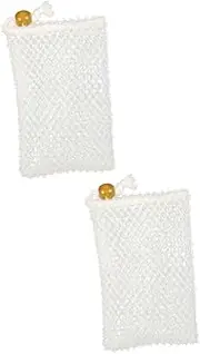 BIUDECO 2 Pcs Quality Nylon Soap Saver Pouch Mesh Bag for Bathing Easy Hang and Store Random Color