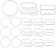 jojofuny 240Pcs Adjuster Clips for Daily Use Convenient Buckles Strap Hooks Durable Material Portable Female Accessory for Strap and Angle