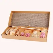 Cat Toys for Indoor Cats, Interactive - 7pcs Wand, Scratch Board & More