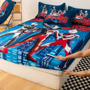 兒童卡通床包 蜘蛛俠 單人床包 親膚舒適 雙人標準床包 加大床包 漫威 變形金剛 兒童生日禮物 奧特英雄 奧特曼床單 床