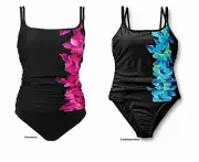 NWT Womens Miraclesuit Fauxkini One Piece Swimsuit Caribbean Blue/Geranium $142