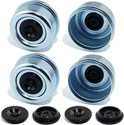 GREPSPUD 4pcs 2.72'' Trailer Hub Dust Caps, Trailer Spindle Bearing Dust Cap Cup Grease Cover Caps & Extra Rubber Plugs for 7000 to 8000 lb Boat Trailer Dexter EZ Lube Trailer Camper RV Axle