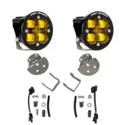 Baja Designs Fog Pocket Light Kit Squadron Series SAE Pattern Baja Amber Lens