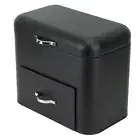 Bread Box Tin Retro Kitchen Storage Tank Tin Bread Box Black