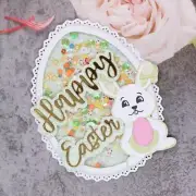 Kscraft Large Easter Egg Shaker Metal Cutting Dies Stencils for Diy Scrapbooking
