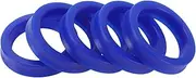 X AUTOHAUX Universal Oil Seal UN Lip Seal Ring Rotary Shaft Seal 38x50x10mm High Pressure TPU Blue 5 Pcs