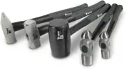 Professional 5pc Hammer Set: Ball Pein, Rubber Mallet, Sledge & Cross Pein