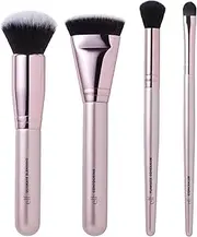e.l.f. Complexion Perfection Brush Kit 4Piece Set, Synthetic