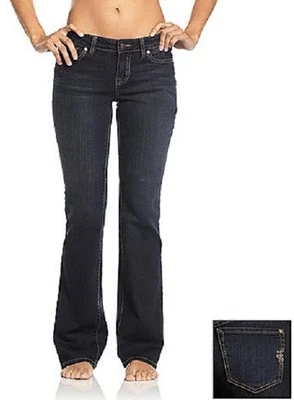 JESSICA SIMPSON Rockin Curvy Mariana Stanton Stretch Bootcut Jeans, 24X33 - $59
