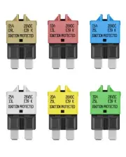 LENKRAD Resettable Fuse Assortment 5A 10A 15A 20A 25A 30A 28VDC Blade Fuses Kit