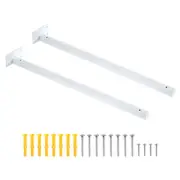 Floating Shelf Bracket,2 Pack 20 Inch Hidden Wall Mounted Shelf Supports(White)