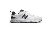 New Balance | Mens 624 v5 4E-Extra Wide Leather Cross-Trainer (White/Navy)